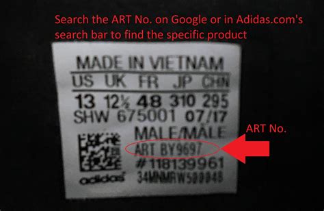 adidas art number check|adidas model number lookup.